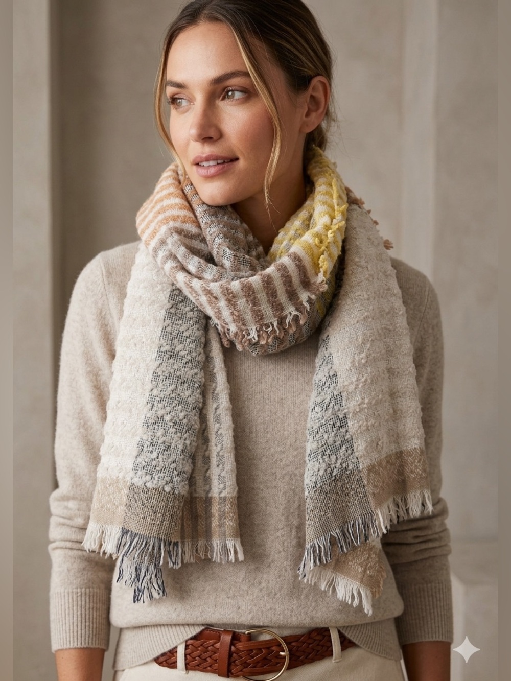 🇮🇹Cecchi e Cecchi Woven Wool Scarf